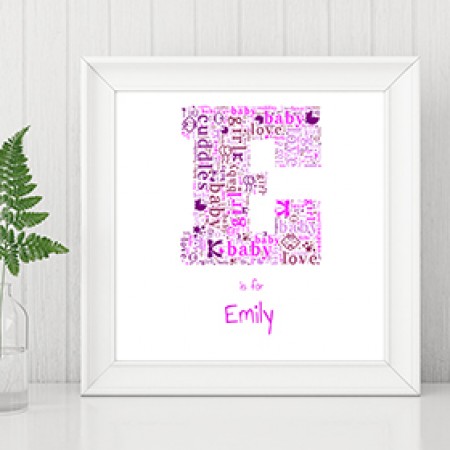 24x24" Letter Word Art Print